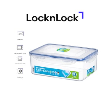 LocknLock 2.6L Rectangular  Airtight Food Storage  - BPA-Free, Microwave, Freezer, and Dishwasher Safe