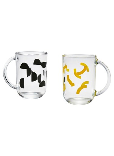 Mixed Colours, Set of 2, Yellow/Black, 30 cl