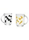 Mixed Colours, Set of 2, Yellow/Black, 30 cl