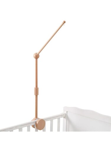 Aputue Wooden Mobile Crib Holder, Crib Mobile Holder for Crib Baby Girl Nursery Decor, Crib Attachment for Nursery Decor, Anti Slip for Sturdy Crib Mobile Hanger for Crib
