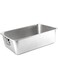 YUEPAO Stainless Steel Cat Rabbit Litter Box Rounded Corners Versatile Rustproof Smooth Surface Scratchproof Kitten Toilet, 45x35x15cm w Handle