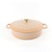 VAV GET Enameled Cast Iron Dutch Oven Braiser. 28cm, 3.79L, Peach,  Induction &amp; All Hob Compatible, Oven &amp; Grill Safe