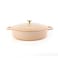 VAV GET Enameled Cast Iron Dutch Oven Braiser. 28cm, 3.79L, Peach,  Induction &amp; All Hob Compatible, Oven &amp; Grill Safe