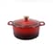 VAV GET Enameled Cast Iron Casserole Dish with Lid - 5 Quart Enamel Cookware Pot - Enameled Cast Iron Dutch Oven with Lid