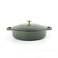 VAV GET Enameled Cast Iron Dutch Oven Braiser. 28cm, 3.79L, Olive Green, Induction &amp; All Hob Compatible, Oven &amp; Grill Safe
