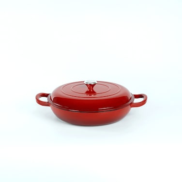 VAV GET  Enameled Cast Iron Dutch Oven Shallow Casserole 12-inch
