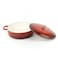 VAV GET Enameled Cast Iron Dutch Oven Braiser. 28cm, 3.79L, Cherry Red, Induction &amp; All Hob Compatible, Oven &amp; Grill Safe