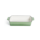 VAV GET Healthy &amp; Safe Enamel Cast Iron Rectangular Roasting Dish, (12-Inch, Green) Oven &amp; Induction Compatible, Easy-Clean Non-Stick Interior