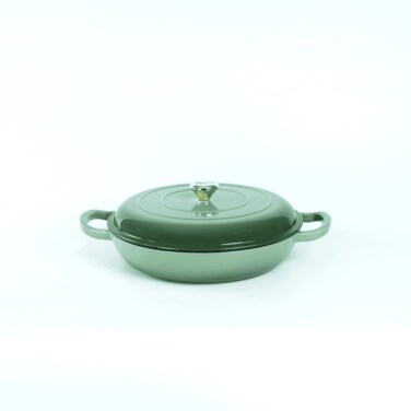VAV GET  Enameled Cast Iron Dutch Oven Shallow Casserole 12-inch