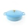 VAV GET Enameled Cast Iron Dutch Oven Braiser. 28cm, 3.79L, Ocean Blue, Induction &amp; All Hob Compatible, Oven &amp; Grill Safe