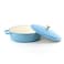 VAV GET Enameled Cast Iron Dutch Oven Braiser. 28cm, 3.79L, Ocean Blue, Induction &amp; All Hob Compatible, Oven &amp; Grill Safe