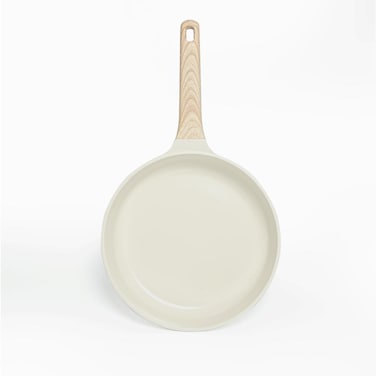 VAV GET 26 CM Ceramic Non-Stick Frying Pan &ndash; Lattice Series, Cream White, Induction Compatible