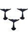 Wowser Navy Blue Whale Tail Cast Iron Wall Hooks, Wall Mounted for Hanging Coats, Purses, Towels, Hats, Beach Themed Wall D&eacute;cor, Set of 3, 4.75 Inches High