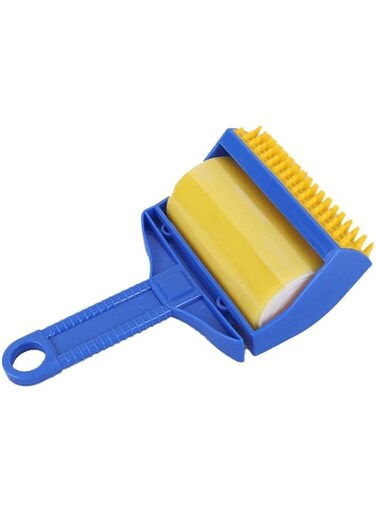 Oasisgalore Lint Roller, Reusable Hair Lint Remover Kit - Washable Silicone Roller Set for Dogs, Cats, Bed Sheets, Cars - Reusable Lint Brush, Mini Handheld Travel Roller (Blue)