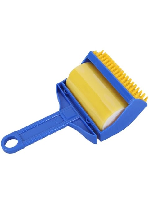 Oasisgalore Lint Roller, Reusable Hair Lint Remover Kit - Washable Silicone Roller Set for Dogs, Cats, Bed Sheets, Cars - Reusable Lint Brush, Mini Handheld Travel Roller (Blue)