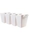 4 Pack Hanging Cup Holders,Trolley Basket Storage,Rolling Cart Accessorie,4.75x4"Storage Containers Hanging Buckets Hanging Bins,Plant Container,Make Up Pencil Holder,Hanging Kitchen Container(White)
