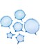 Dubai Gallery 6-Piece Urban Utility Silicone Stretch Lid Bowl Cover Blue Standard