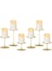 THE WHITE SHOP Candle Holder, Gold Metal Pillar Table Centerpiece Set of 3 Candelabra, Decorative Candle Holder, Candle Stand for Christmas Decor