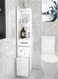 Manufactural Floor-to-Ceiling Toilet Cabinet with Tissue Storage Rack and Drawer