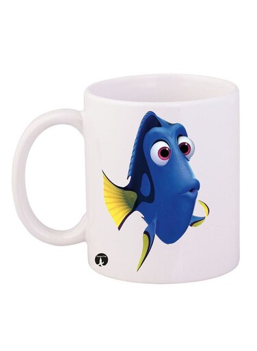 Dory Printed Mug White/Blue/Yellow