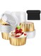 50 Pcs Aluminum Foil Loaf Pans,Bread Pans with Lids and Spoons,Disposable Baking Pans Loaf Baking Cups Ramekins Dessert Bakeware Pans Containers for Cheese Cake Creme