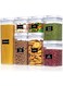 Tazweeq Airtight Food Storage Box, 7 Piece BPA Free Plastic Grain Containers with Easy Lock Lid for Kitchen Pantry Organization and Storage, Includes 24 Labels（White）