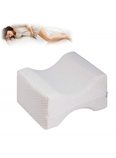 Positioner Knee Pillow - Made from Memory Foam - Removable and Washable Cover - Promotes Better Sleep and Proper Posture Alignment