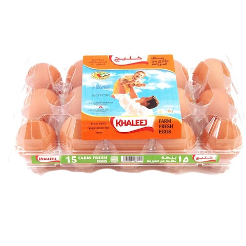 Khaleej Brown Eggs, Large, 15 PCS