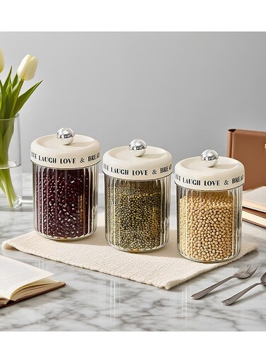 East Plastic Jars with Lids, Clear Jar Refillable Cosmetic Jars Storage Containers Kitchen Storage with Lids for Cosmetics Food Seasonings