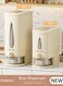 Rice Dispenser,Rice Containers Storage,Sealed Moisture Proof Insect Prevention Rice Bucket with Measuring Cup Timer,Large Grain Flour Soybean Container Storage for Kitchen Pantry Household 16x28x40cm