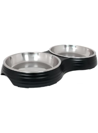 Pawsitiv Matt Cat Dish Dinner Set Black S+S160ml + 160ml