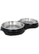 Pawsitiv Matt Cat Dish Dinner Set Black S+S160ml + 160ml