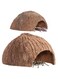 POPETPOP 2pcs Reptile Hideouts- Natural Coconut Shell Hut Lizard Habitat Decor Hermit Hut for Gecko Spider Snail Cave House