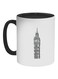 Big Ben Tower Printed Coffee Mug White/Black 325ml