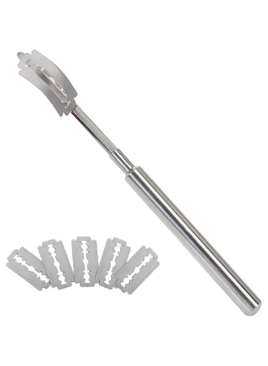 Wisfunlly Bread Lame Stainless Steel Bread Scoring Tool with 5 Blades for Dough Scoring Knife, Tool Sourdough Slashing with Replacement Authentic Leather Protector Cover