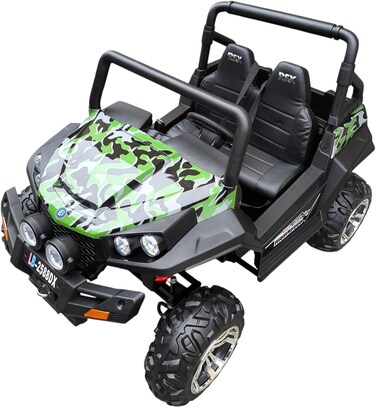 Lovely Baby Kids Powered Riding Car/Jeep LB 2588DX Kids Electric Jeep chageable Jeep with Remote Control, LED Lights, and Music - Green