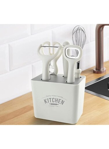 SKYISOK Multifunctional Kitchen Utility Gadget Set 6-Piece Set With Storage Seat Fruit Complementary Food Tool Combination Set