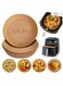 100Pcs Air Fryer Disposable Paper Liner   Round Non-Stick Baking Parchment Paper &acirc;&euro;&ldquo; Waterproof &amp; Heat-Resistant 20cm (7.9 Inch) for Air Fryer   Microwave, Oven   Roasting.