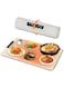 Electric Warming Tray Buffet Server with Adjustable Temperature Control, Foldable &amp; Spill-Proof Design, Non-Stick Portable Hot Plate for Parties, Dining Tables, Holiday Meals - 15" White