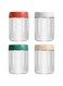 Paporich 4 Pcs Sealable Jars, Overnight Oats Containers, Food Storage Containers, Glass Jars with Lids, Wide Mouth Leak Proof Storage Containers, Reusable for Snacks Yoghurt Spices Sugar (500ml)