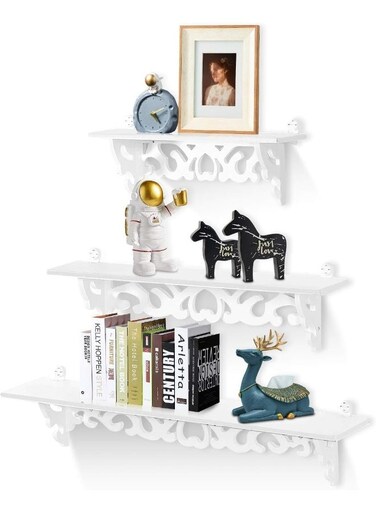 Wall Shelves, Multifunctional Decoration Wall Mounted Shelves Waterproof Bathroom Paint For Bedroom For Kitchen For Living Room