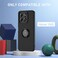 Case for Honor X5B Case Cover With 2Pack Screen Protector Metal Ring Holder Grip Kickstand Car Magnetic Mount Shockproof Matte Hard Back Bumper Case for Honor X5B Black