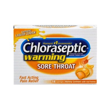 Chloraseptic Warming Honey &amp; Lemon Lozenges 18&#39;s