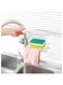 KASTWAVE Sponge Holder for Kitchen Sink- 2 Tier Premium Stainless Steel Caddy Dish- Suction Organizer Basket with Perfect Drainage, Hanging Rack for Bathroom and Kitchen Soap Dish Sink Organize