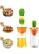 2-in-1 Cooking Oil Dispenser and Brush Bottle, Transparent Glass Container with Silicone Head, Ideal for BBQ, Roasting Chicken, Salad Dressing, Easy Refill, Drip-Free and Durable Design