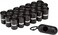 Amazon Basics Standard Dog Poop Bags With Dispenser and Leash Clip, Unscented, 300 Count, 20 Pack of 15, Black, 33 x 22.8 centimeters