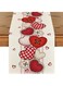 KASTWAVE Heart-Shaped Buttons Valentine's Day Table Runner, Seasonal Kitchen Dining Table Decoration for Indoor Home Party - 13" x 72