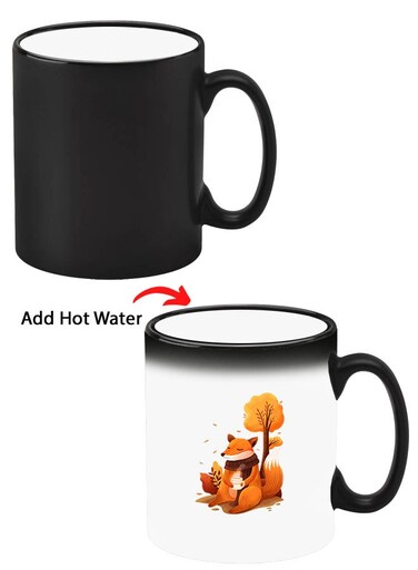 Colour Changing Heat Sensitive Magic Mug - Add Hot Tea or Coffee Fox For Home Office Gift Kids Men Women