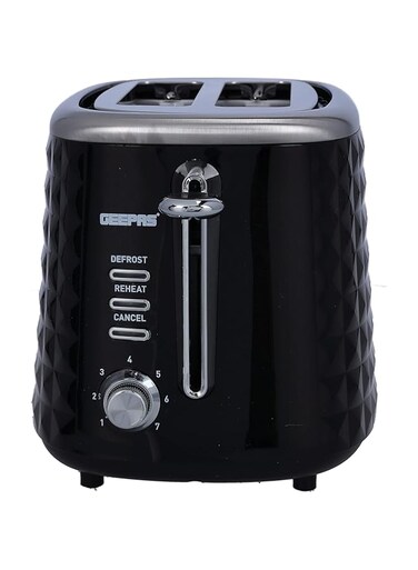 Geepas 850W 2 Slice Bread Toaster - Adjustable 7 Browning Control 2 Slice Pop-Up Toaster with Removable Crumb Collection Tray, Self-Centering  Perfect Sandwiches, Toast &amp; More