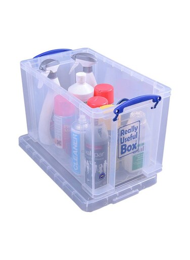 Useful Storage BoxClear: Transparent , Stackable storage,Utility box, Space-saving storage, Multi-purpose container - 24 Litre